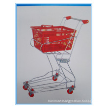 Zinc Plated Basket Trolley with Double Baskets